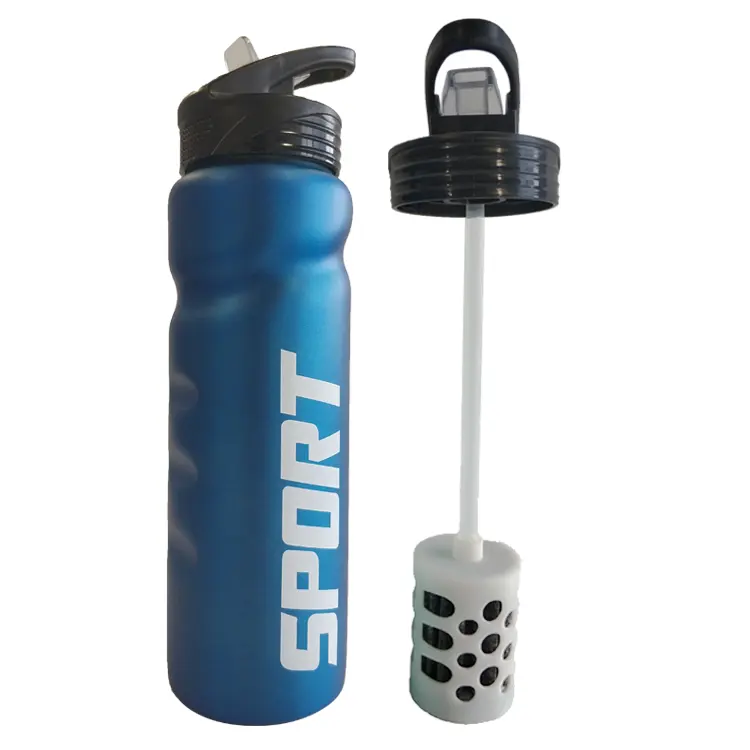 SANS BPA Voyage Portable Sport Bouteille D'eau En Métal Avec Infuser Filtre