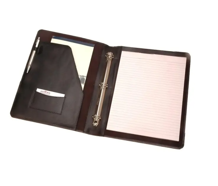 Leather Portfolio For Men And Women - Ring Binder