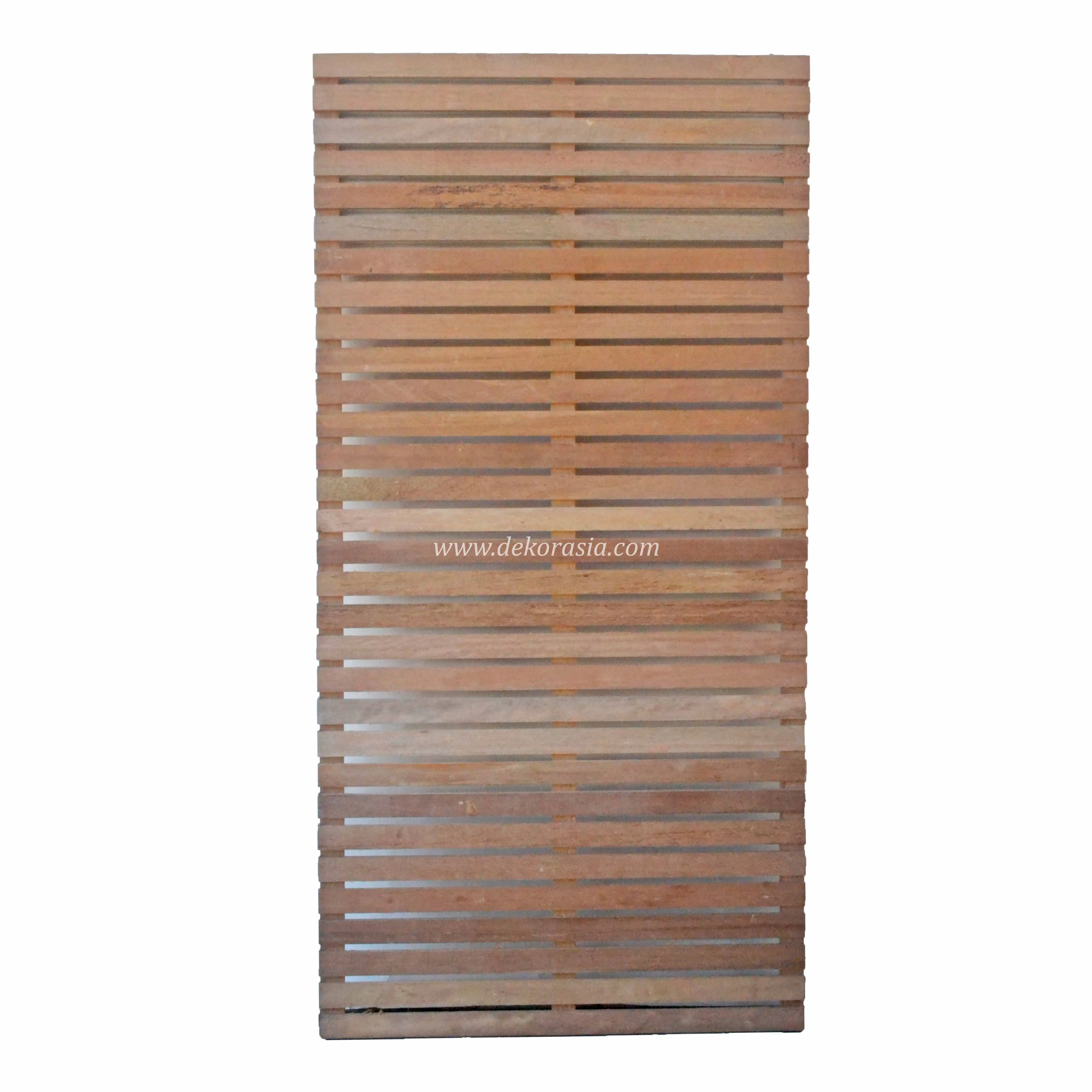 Écran de rangement en bois de merbal, panneaux de bois horizontaux, pour la décoration de la maison, clôture