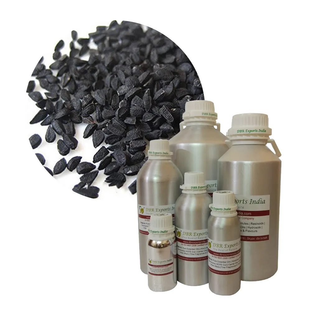 Aceite de comino negro puro de semillas Mayorista de aceite esencial de comino negro natural Aceite esencial de comino negro certificado