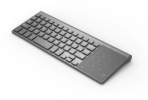 Teclado inalámbrico de 2,4G con panel táctil, Mouse fino numérico para Android, Windows, escritorio, portátil, PC, TV Box