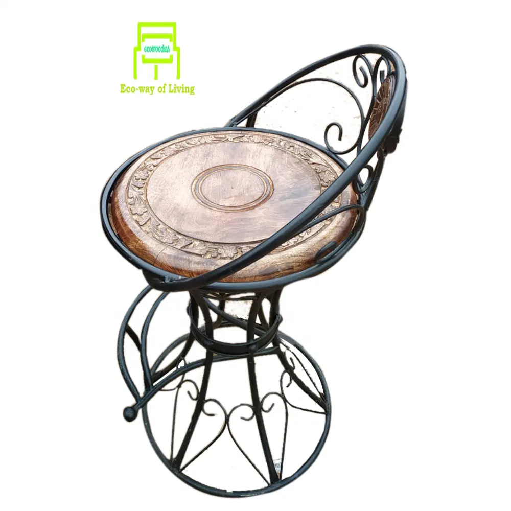 2024 Modern Design Leisure Iron Glossy Finish Bar Chair With Armrest For Cafe Restaurant Bar Hotel And Clubs Wholesale Bulk Sale