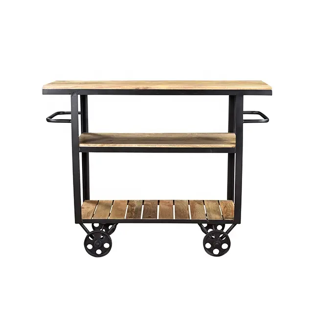 Vintage Bar Industriale Da Cucina Che Serve Cabinet Trolley