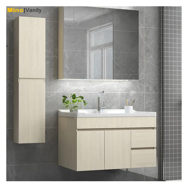 Wholesale Small 18 Inch PVC Organizer Design French Provincial Master Vintage Import Waterproof Vanity Bathroom Cabinet Set