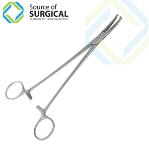 Faure Chất lượng cao 1x2 răng thép không gỉ phẫu thuật Kocher Hướng dẫn sử dụng forceps với đường cong nhẹ peritoneum kẹp - Product Image 1