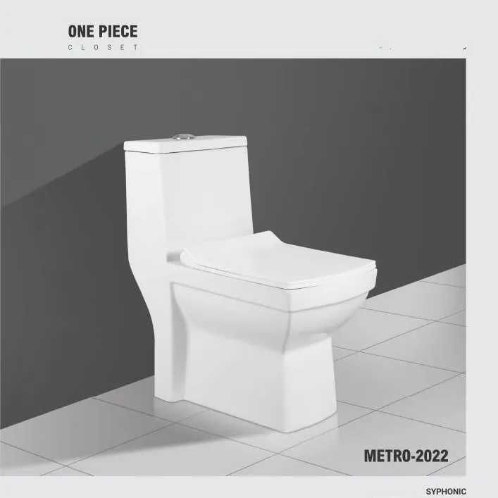 Syphonic 730 X 660 mm Ceramic Vitreous One piece toilet seat with P and S Trap in white glaze with Flushing system