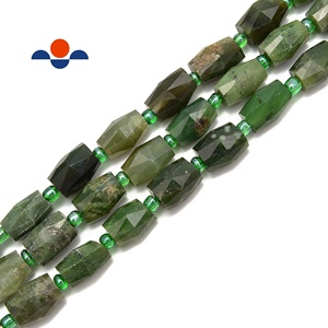 Top Quality 8 × 9ミリメートルNephrite Jade Faceted Barrel Gemstone Loose BeadsためJewelry Making