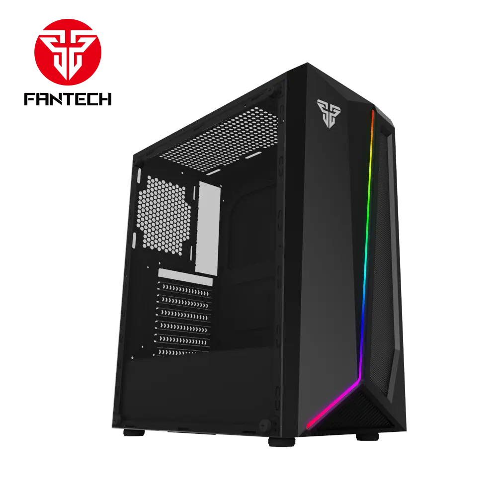 Case del Computer In Metallo Lamiera di Acciaio Nero Fantech CG71 Nero Gaming Cassa del PC