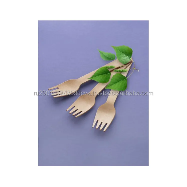 Деревянная вилка одноразовые экологически чистые для салатов основные блюда и десерты деревянная вилка и ложка