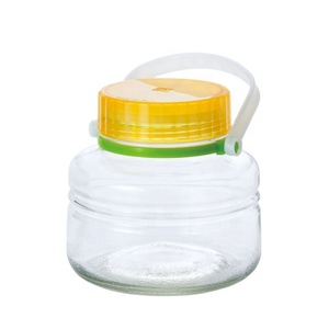 ขวดแก้ว807 CC ภาชนะชนิดกว้าง2L สำหรับการทำน้ำส้มสายชูและสำหรับการจัดเก็บอาหารที่มีด้ามจับพลาสติก - Product Image 3