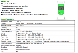 TempU 04 Free <strong>Software</strong> PDF USB <strong>Temperature</strong> Tzone Multiuse <strong>Data</strong> <strong>Logger</strong> - Product Image 6