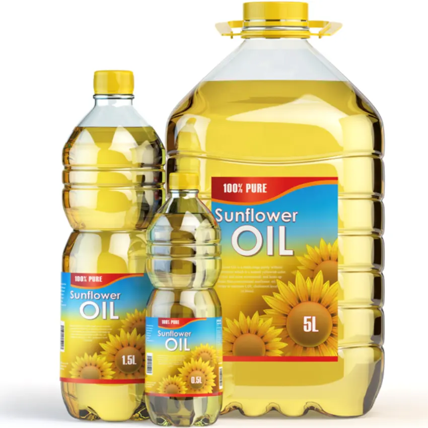 Aceite de girasol refinado de Ucrania, aceite de girasol 100% puro para cocinar, etiquetado y sin etiqueta, el más vendido a granel