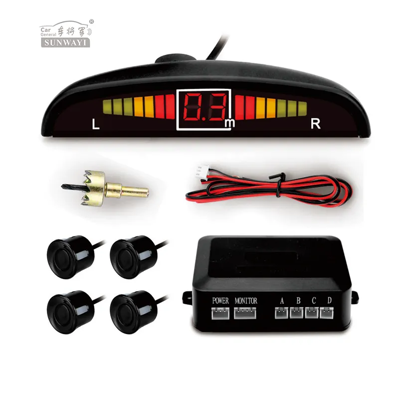 車の後退補助用のリアパーキングセンサーを備えた最新のLEDディスプレイパーキングセンサー