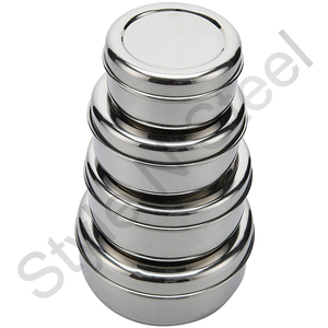 4-pack <strong>Nesting</strong> Lunch Box and Food Storage Container <strong>Set</strong> Food Storage <strong>Set</strong> Round Lunch Box Multi Sizes Tiffin Box - Product Image 2