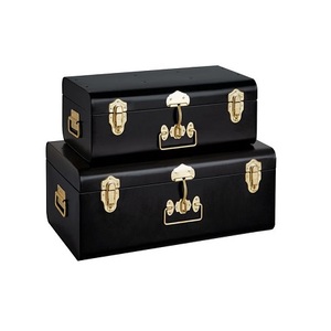 En kaliteli depolama gövde kutuları en ucuz fiyata iki Metal mavi ve gök mavisi renk saklama kutusu Set - Product Image 2