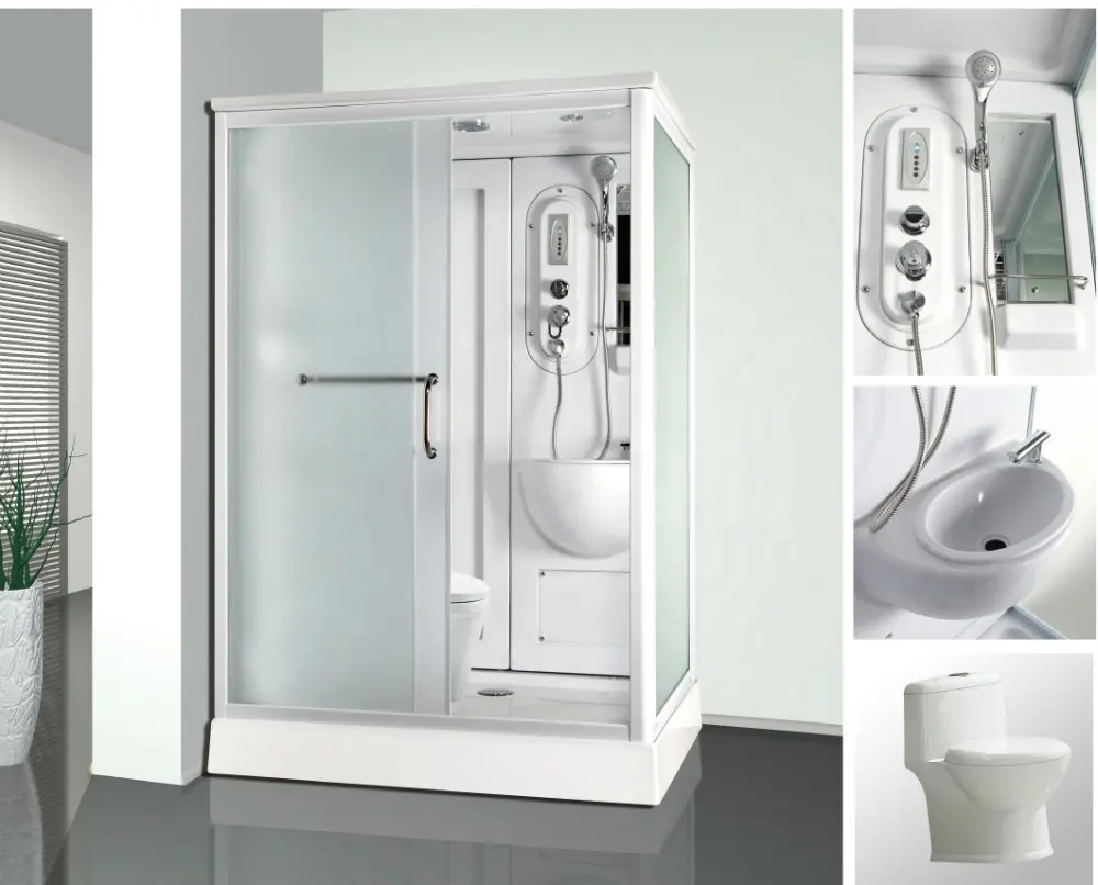 Cabina de baño y ducha portátil rectangular con función combinada