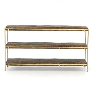 Benzersiz tasarım Modern mobilya katı ahşap raf ve demir taban konsol masa giriş koridor konsol masa - Product Image 5
