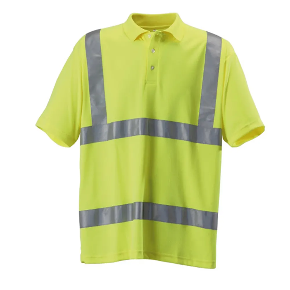 Camiseta de manga larga de seguridad vial reflectante Hi Vis para hombre, Polo amarillo, Correa naranja barata, Logo, cinta de Color Glory, característica de Material azul marino, camisetas de trabajo reflectantes Hi Vis