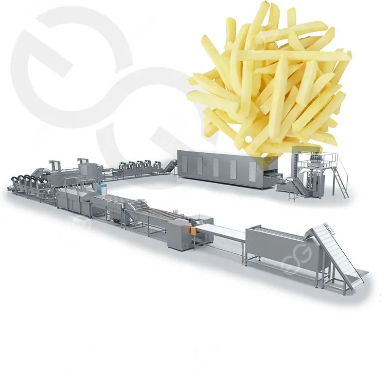 Bâtonnets pour pommes de terre frites, 100 kg/h, Machine électrique automatique pour frites glacée