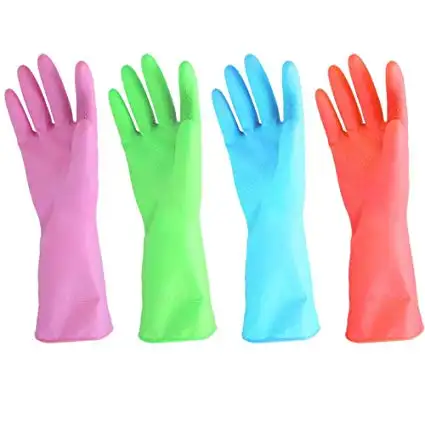 Hot Selling APEX GLOVE Blue Household Rubber Latex Gloves For Dishwashing And Doing Chores For Wholesale