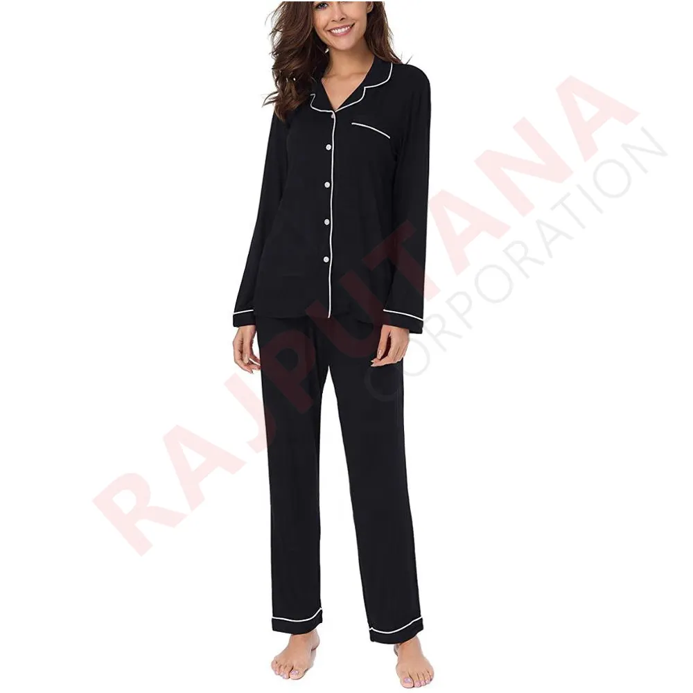 Pyjama deux pièces pour femmes, ensemble de nuit, surdimensionné, mode hiver automne, vente en gros