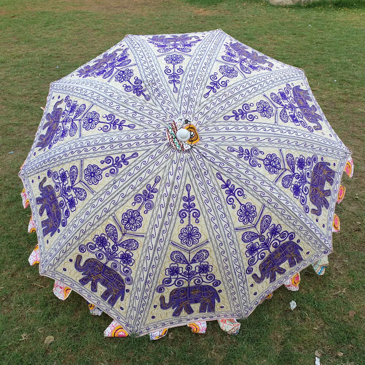 Купить экзотические индийские винтажные солнцезащитные зонты для улицы, сада, террасы, Солнцезащитный пляжный зонтик