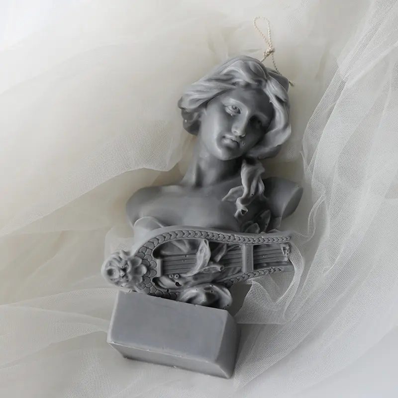 Molde de silicone para aromaterapia d37, faça você mesmo, forma de gesso para mulher grega, figura de vela, artesanato