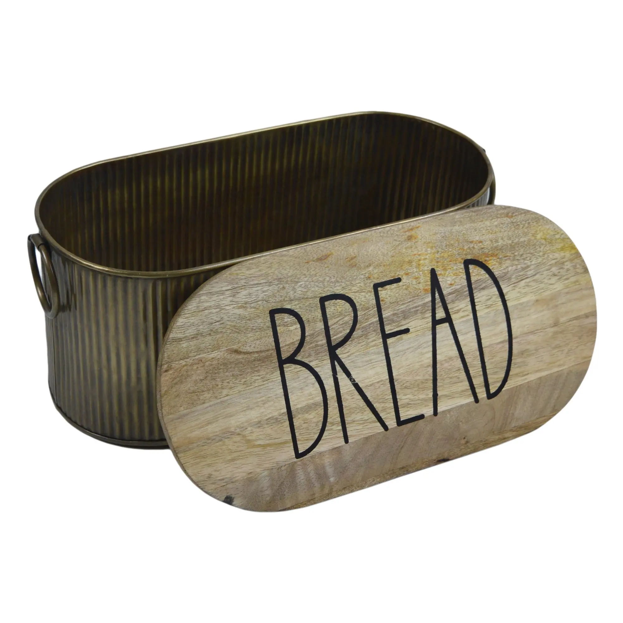 Cesta de hierro para almacenamiento de pan, contenedor de almacenamiento de pan con diseño de acabado de color antiguo de latón de alta calidad, para decoración del hogar