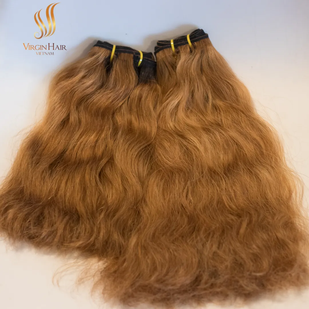 Cabelo Humano Ondulado Natural Extensões de Cabelo Humano Loiro 100 gramas 1pc, 16, 18, 20, 22 ,24, 26 polegadas Castanho para Loiro Preço de Atacado