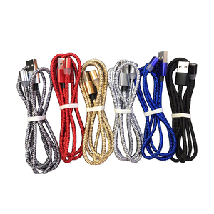 2m 6ft manyetik Usb kablosu ile mikro USB/tip-c/8 Pin bağlantısı ve iPhone Android mavi LED ışık için telefon şarj kablosu - Product Image 4