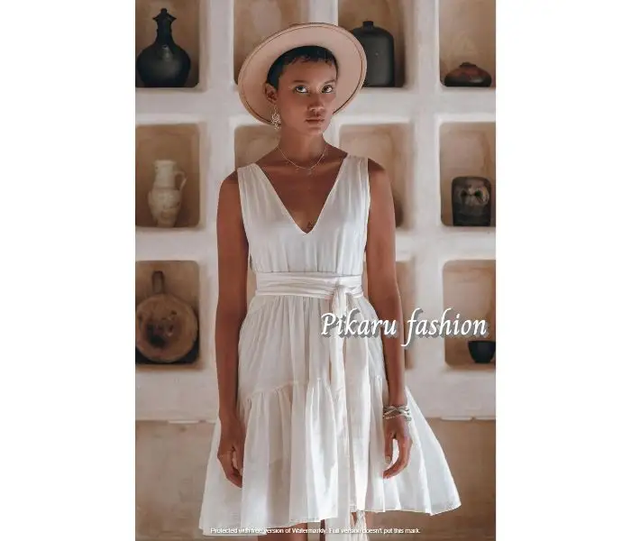 Clothing Wholesale Factory 100% Cotton Summer Bohemian Dress Ladies Elegant Sleeveless Cover Up Dresses