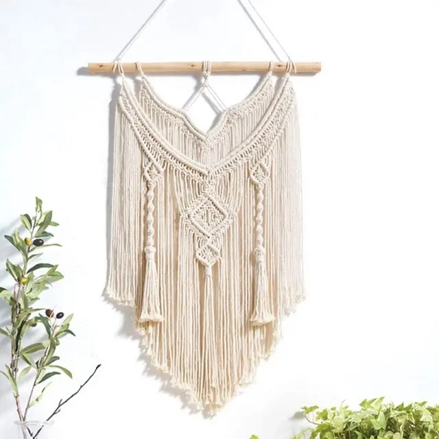 100% orgánico Natural cordón de algodón de Macrame ganchillo pared colgante de pared tapiz