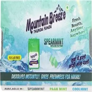 Mountain breeze Spearmint Fresh Breath 3*24Strips Spearmint Mouth Freshener  72 x 1 pieces 