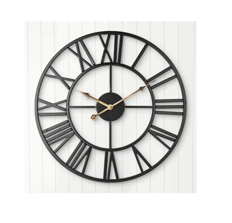 Horloge murale à thème noir, très belle finition, décor d'intérieur salon, Design de ferme, montres artistiques, nouvelle collection