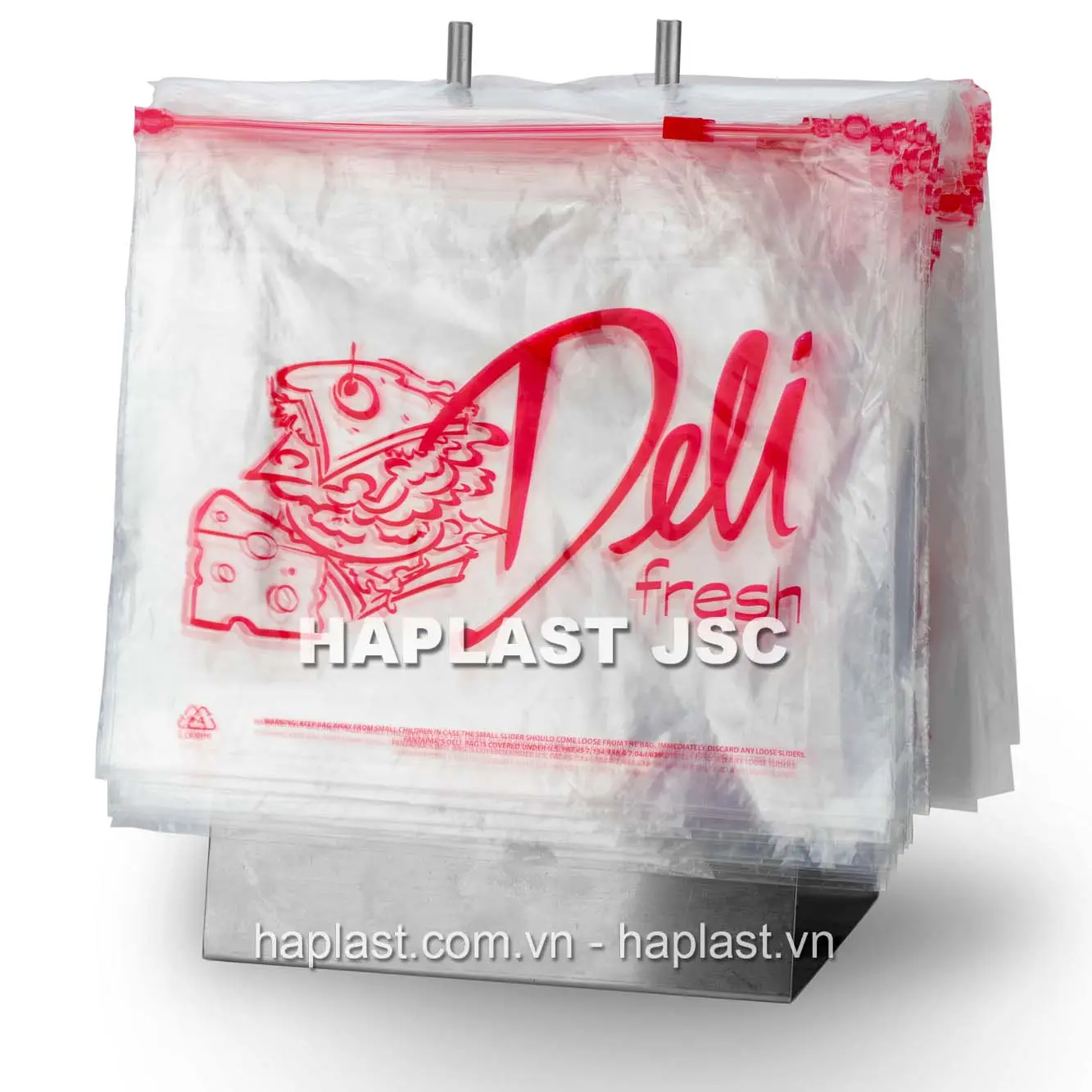 Confezione da sella in plastica trasparente LDPE con stampa personalizzata con Flip Top o chiusura lampo riciclabile per snack da imballaggio alimentare