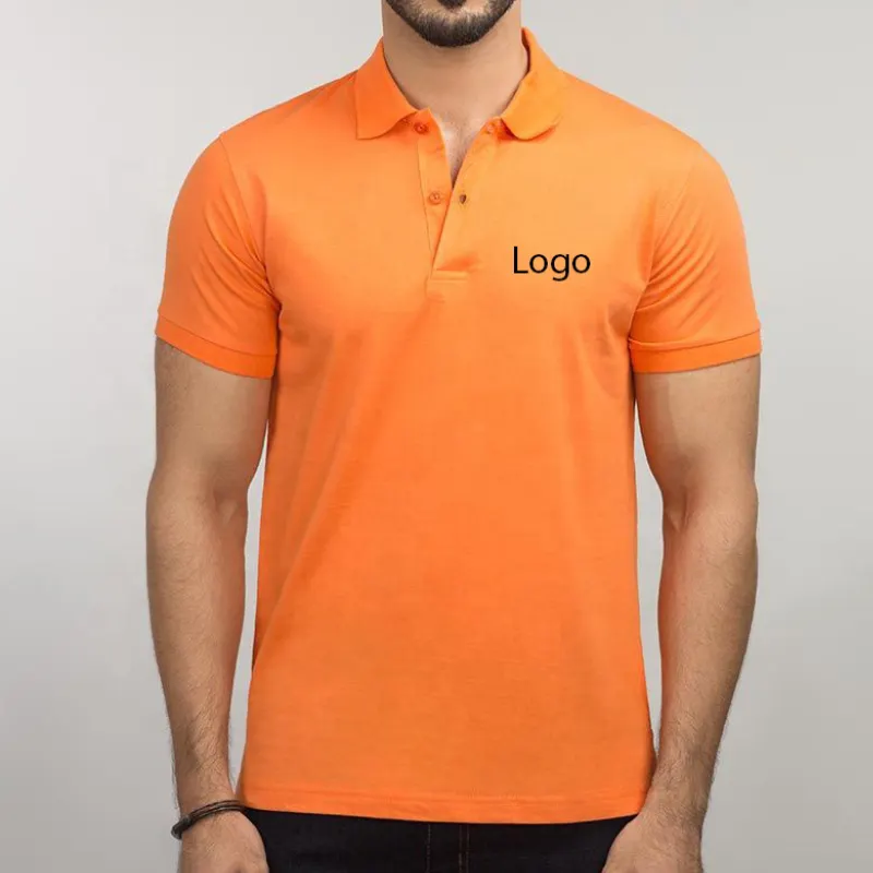 Customized Logo Polo Shirt Customize Embroidery Logo Polo Shirt Design Cotton Embroidery Logo Plain Golf Polo T Shirt 2022