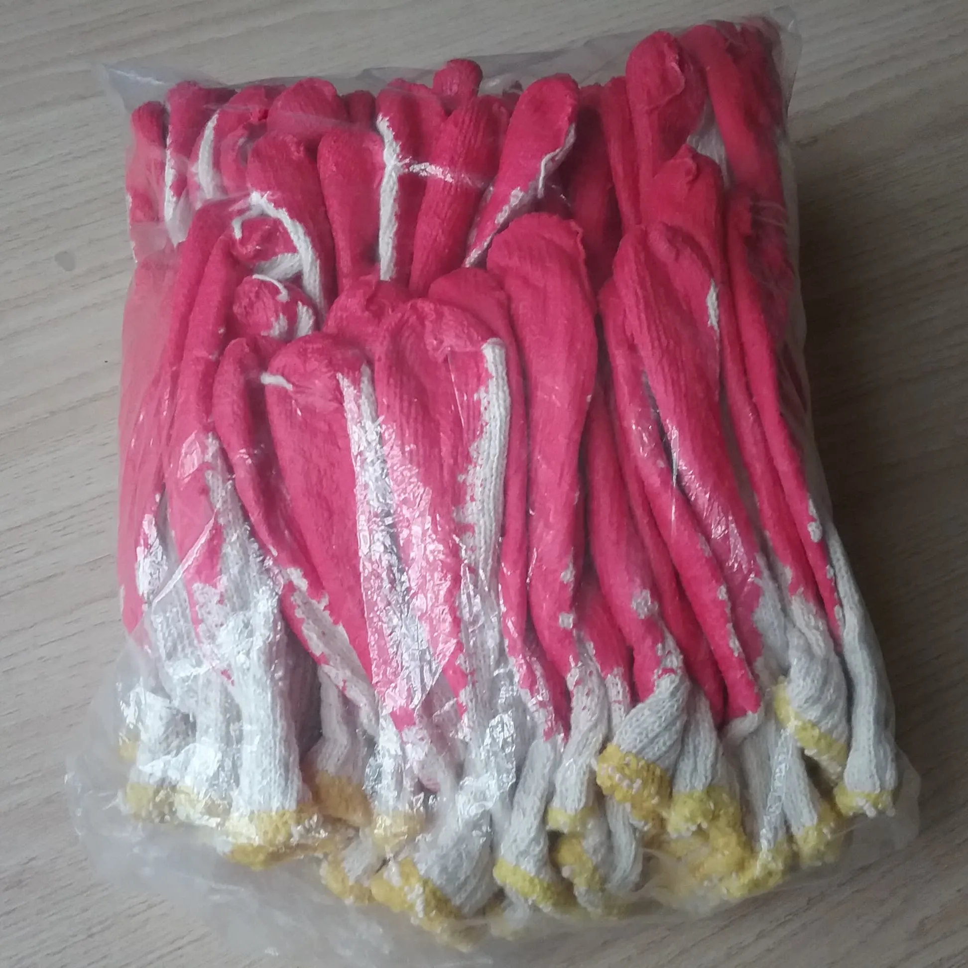 Gants tricotés en coton avec revêtement en Latex naturel, 20 pièces