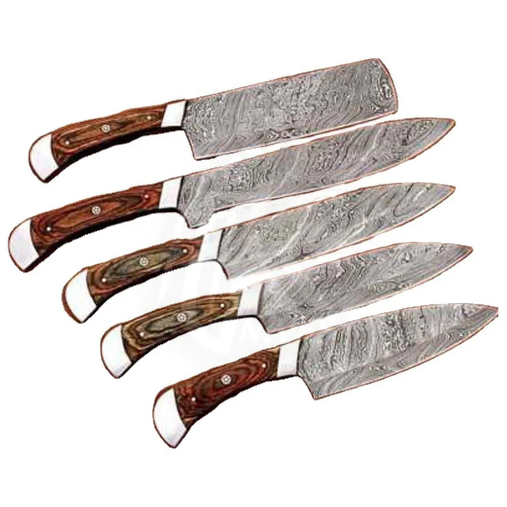 Набор кухонных ножей из пакистана, Многофункциональный кухонный нож, поварской нож из дамасской стали