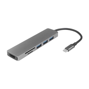 6合1 usb-c适配器C至3 * USB 3.0 HDMI 4K sd卡usb-c集线器适用于Macbook Pro笔记本电脑的最佳质量 - Product Image 1