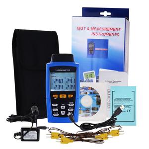 Dijital termokupl termometre Datalogger K /J/ T / E/ R / S/ N tipi 4 kanallı 16,800 veri kaydı T1/T2, T3/T4 giriş terminali - Product Image 2