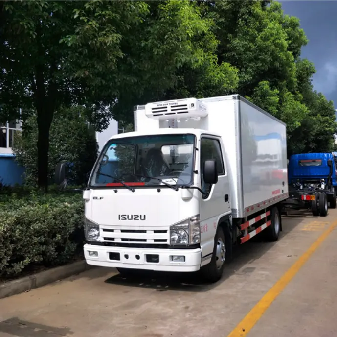 Caminhão de transporte caminhão refrigerado de frutos do mar congelados I-SUZU exportação para Maurício