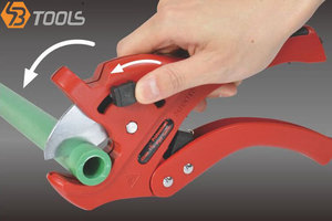 SBTools Customizable Heavy <strong>Duty</strong> 42mm 15/8 Stainless Steel Ratchet Action Pipe <strong>Cutter</strong> with Aluminium Handle OEM Hand Tool Cutting - Product Image 3