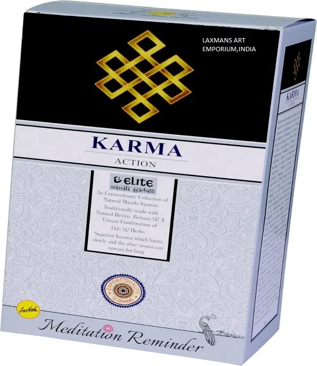 Vendita calda popolare fragranza Sreevani Karma bastoncini di incenso arrotolati a mano 15 grammi confezione all'ingrosso