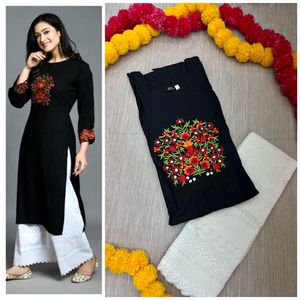 Yeni moda son geleneksel hint seksi pamuk nakış Kurti Chikankari Palazzo bayanlar Kurta setleri toptan <span class=keywords><strong>Surat</strong></span> hindistan