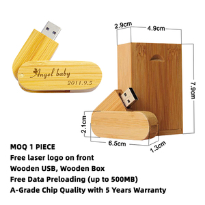 Phổ Biến Bằng Gỗ/Tre USB Flash Drive 512GB Pendrive 8GB 16GB 32GB Usb Flash Drive Với Hộp Quà Tặng Cho Đám Cưới Với Số Lượng Lớn - Product Image 6
