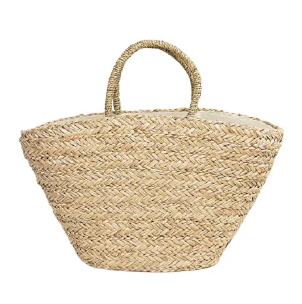 ベトナムホット販売高品質エレガントな手作り編組海草ハンドバッグ耐久性のある環境に優しい天然海草女性バッグ