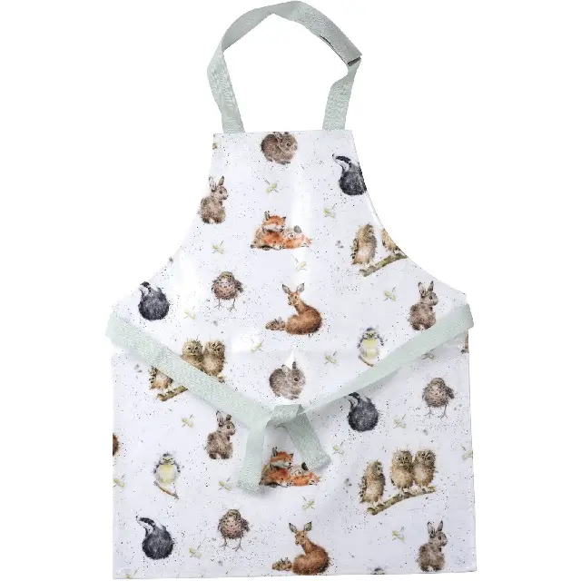 Pure 100% Cotton Reusable Printed Apron 100% Soft Cotton Material Cooking Kitchen Apron From Indian Supplier