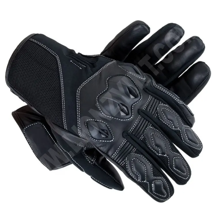 Gants de moto imperméables pour la protection des articulations Gants de moto classiques de qualité supérieure pour la course Gants en cuir véritable