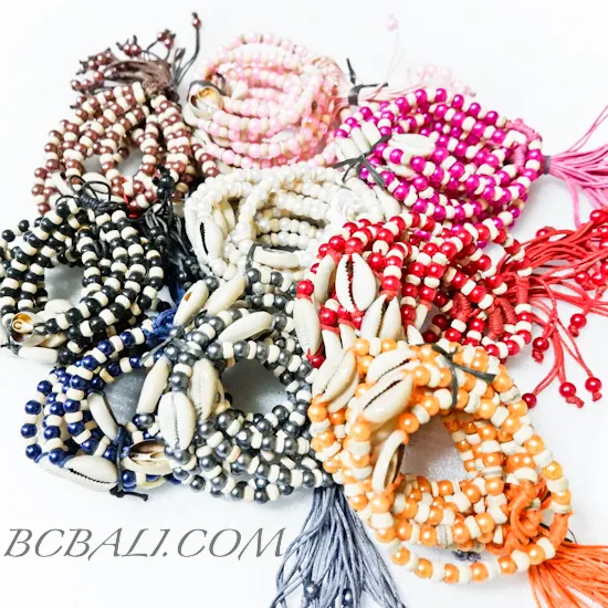 Wholesale alot Beads Bracelet with Cowrie Shells women fashion accessories Mix Color free shipping 300 Pieces