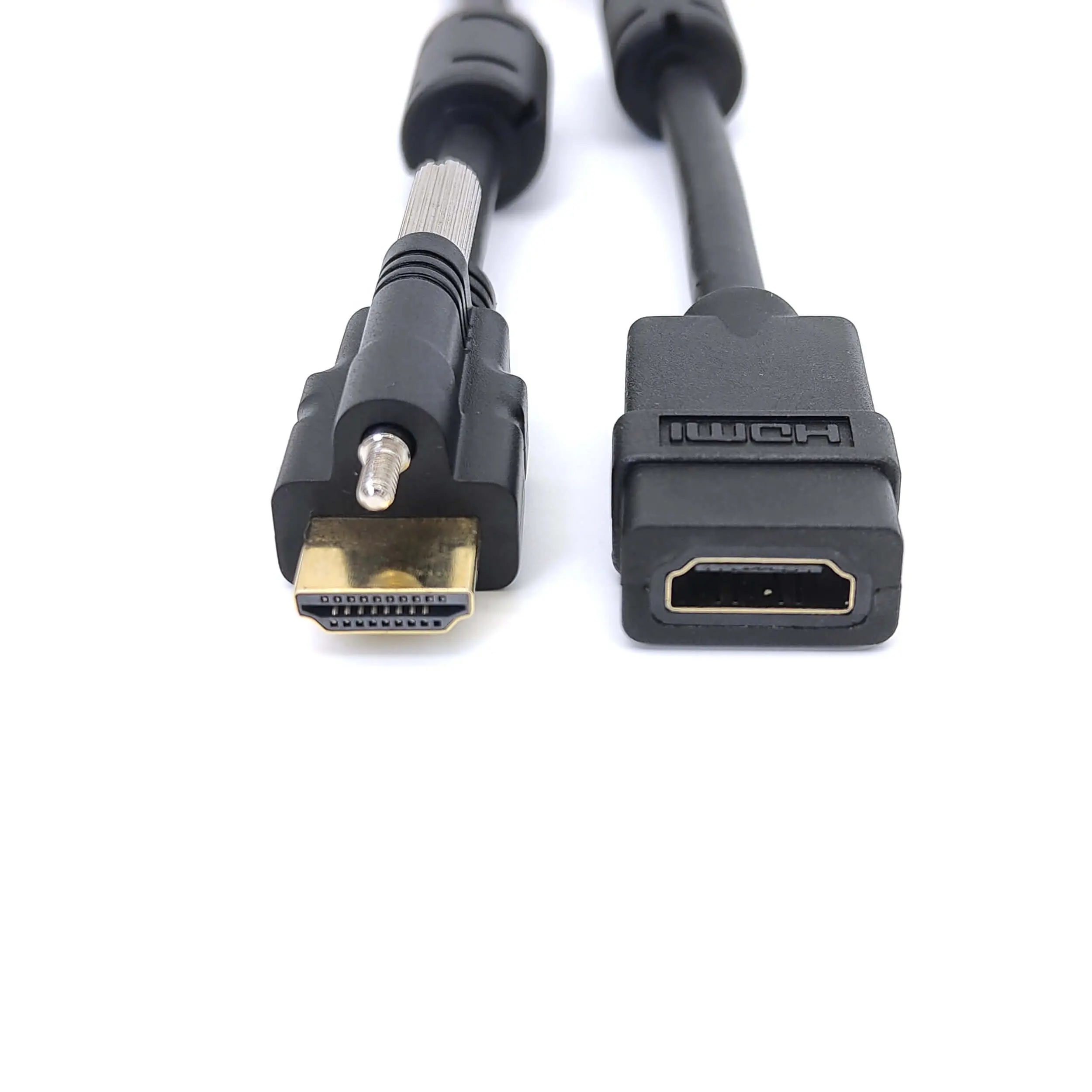 FARSICNE Bloqueo HDMI macho a hembra cable de extensión Cable extensor de montaje en panel HDMI con conector de bloqueo